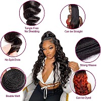 Loose Wave Human Hair Bundles Brazilian Virgin Loose Wave Bundles Ocean Wave 100 Unprocessed Weave Bundles Human Hair 4 Bundles