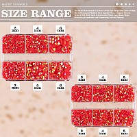 Belleboost Resin Rhinestones Kits 23456Mm Flatback Jelly Rhinestones 2 Box Red Ab Non Hotfix Crystal Gems For Diy Crafts M