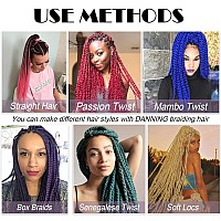 Red Pre Stretched Braiding Hair 30 Inch Kanekalon Box Braid Hair Extensions 6 Packs Yaki Texture Pre Feathered Braids Hair Easy