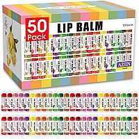 Azen 50 Pack Lip Balm Natural Lip Balm Bulk Lip Care Product Moisturizing Lip Balm For Dry Cracked Lips