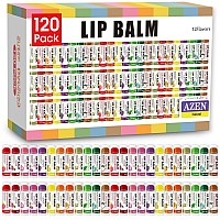 Azen 120 Pack Lip Balm Natural Lip Balm Bulk Lip Care Product Moisturizing Lip Balm For Dry Cracked Lips