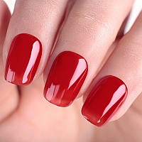 Imtiti Sheer Gel Nail Polish Jelly Red Translucent Color Uvled Light Cure Gel Polish For Nail Art Diy Manicure And Pedicure At