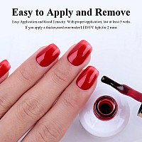 Imtiti Sheer Gel Nail Polish Jelly Red Translucent Color Uvled Light Cure Gel Polish For Nail Art Diy Manicure And Pedicure At