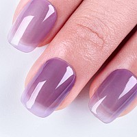 Imtiti Sheer Purple Gel Nail Polish Jelly Lavender Purple Translucent Color Uvled Light Cure Gel Polish For Nail Art Diy Manic