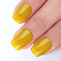 Imtiti Yellow Gel Nail Polish 1 Pcs 15Ml Yellow Color Soak Off Led Longlasting Nail Gel Polish Nail Art Starter Manicure Salon