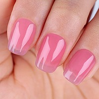 Imtiti Sheer Pink Gel Nail Polish 15Ml Jelly Pink Translucent Color Uvled Soak Off Gel Polish For Diy Nail Art Manicure And Pe