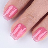 Imtiti Sheer Pink Gel Nail Polish 15Ml Jelly Pink Translucent Color Uvled Soak Off Gel Polish For Diy Nail Art Manicure And Pe