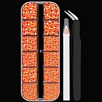 Belleboost Resin Rhinestones Kits 23456Mm Flatback Jelly Rhinestones 1 Box Orange Ab Non Hotfix Crystal Gems For Diy Craft