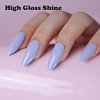 Fzanest 15Ml Gel Nail Polish Purple Gray Gel Polish Soak Off Nail Polish Nail Art Manicure Salon Diy Gifts At Home 051 Oz