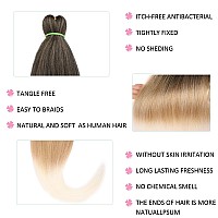 Leeven 36 Inch 8 Packs Ginger Pre Stretched Braiding Hair Long Ombre Braiding Hair Professional Synthetic Hair Extension Yaki Te