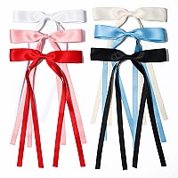 6Pcs Hair Bows For Women Hair Clip Hair Tassel Hair Ribbon Ponytail Holder Accessories Slides Metal Clips Barrettes Girls Toddle