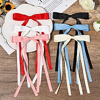 6Pcs Hair Bows For Women Hair Clip Hair Tassel Hair Ribbon Ponytail Holder Accessories Slides Metal Clips Barrettes Girls Toddle