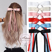 6Pcs Hair Bows For Women Hair Clip Hair Tassel Hair Ribbon Ponytail Holder Accessories Slides Metal Clips Barrettes Girls Toddle