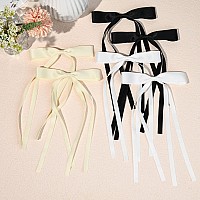 6Pcs Hair Bows For Women Hair Clip Hair Tassel Hair Ribbon Ponytail Holder Accessories Slides Metal Clips Barrettes Girls Toddle