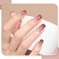 Gaoy Gel Nail Polish Kit 3 Colors 16Ml Jelly Nude Silver Glitter Sheer Soak Off Uv Gel Polish Set Glamour Jelly