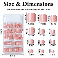 Addfavor 120Pcs Press On Toenails Glossy Camel Color Square Short Fake Toenails Full Cover Acrylic Artificial False Fake Toe Nai