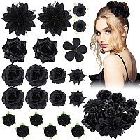 Bbto 21 Pieces Flower Hair Clip Rose Hair Clips Hair Barrettes For Women Flower Hair Accessories Boho Bride Claw Clip Hairpin Br