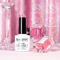 Rarjsm Pearlescent Gel Nail Polish Fuscia Pink Purple Shell Glitter Shimmer Iridescent Mermaid Nail Gel Polish Soak Off Led Uv C