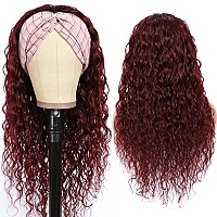 Aiterina Headband Wig Deep Wave Human Hair Wigs For Black Women Brazilian Remy Hair Glueless Non Lace Front Wig 150 Density 28