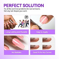 Gelike Ec Sheer Blush Pink Nail Glue Gel 6 In 1 Nail Glue Nude Pink For Clear Acrylic Nail French Manicurelong Lasting Adhesi