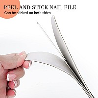 Canvalite 40 Pcs Nail File Reusable Peel And Stick Nail Files Replaceable Emery Boards Nail File For Natural Nails Professional