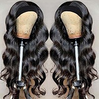 Headband Wig Human Hair Wigs Body Wave Headband Wig Glueless Human Hair Wig For Black Women Human Hair Glueless None Lace Front