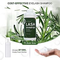 Actrol Eyelash Extension Cleanser Tea Tree 1L Natural Lash Extension Shampoo Professional Eyelid Foaming Cleanser Paraben Sulf