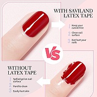 Saviland 2Pcs Nail Latex Peel Off With Tweezer 30Ml Latex Nail Polish Barrier Peel Off Easy To Use Latex Tape Peel Off For Na