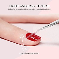 Saviland 2Pcs Nail Latex Peel Off With Tweezer 30Ml Latex Nail Polish Barrier Peel Off Easy To Use Latex Tape Peel Off For Na