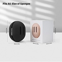 Bezox Makeup Sponge Holder Pack Of 2 Breathable Silicone Beauty Sponge Case For Travel Cute Make Up Blender Container Khak