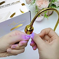 Allkem Flash Cure Uv Light For Gel Nails Gooseneck Led Nail Lamp For Gel Polish Professional And Home Use Nail Light Dryer