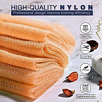 3 Pieces African Bath Sponge African Net Long Net Bath Sponge Exfoliating Shower Body Scrubber Back Scrubber Skin Smoothergreat