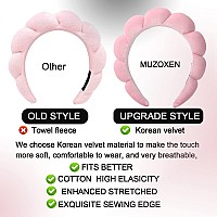 Luckybear Spa Headband For Washing Face Velvet Makeup Headband Bubble Skincare Headbands With Face Wash Wristbands Sponge Puf