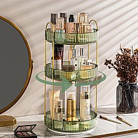 Aluyuyo 360 Rotating Makeup Organizer For Vanity Spinning Cosmetics Organizer Holder Rack Large Capacity Bathroom Organizer Co