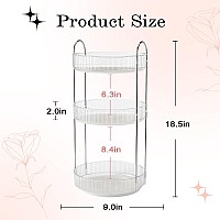 Aluyuyo 360 Rotating Makeup Organizer For Vanity Spinning Cosmetics Organizer Holder Rack Large Capacity Bathroom Organizer Co