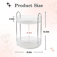 Aluyuyo Rotating Makeup Organizer 360 Spinning Makeup Storage Holder Rack Dresser Bathroom Organizer Countertop Large Capacit