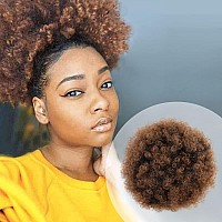 Glam21Usa Afro Puff Drawstring Ponytail Retro Kinky Curly Ponytail Wig Clip In Bun Hair Piece For Black Women Synthetic Hair Ext