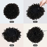 Glam21Usa Afro Puff Drawstring Ponytail Retro Kinky Curly Ponytail Wig Clip In Bun Hair Piece For Black Women Synthetic Hair Ext