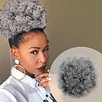 Glam21Usa Afro Puff Drawstring Ponytail Retro Kinky Curly Ponytail Wig Clip In Bun Hair Piece For Black Women Synthetic Hair Ext