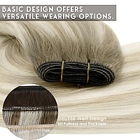 Sunny 24Inch Weft Hair Extensions Ombre Hair Extensions Sew In Human Hair Blonde Hair Extensions Weft Ash Blonde Roots To Platin