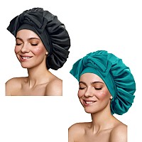 Satin Bonnet Silk Bonnet Hair Bonnet For Sleeping Large Bonnets With Tie Band Hair Wrap With Adjustable Straps Hair Cap Night Sl