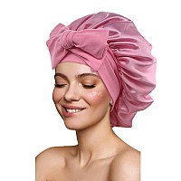 Satin Bonnet Silk Bonnet Hair Bonnet For Sleeping Large Bonnets With Tie Band Hair Wrap With Adjustable Straps Hair Cap Night Sl