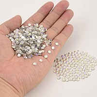 Ncb Nancybeads 3000Pcs Flatback Round Glass Nail Art Rhinestones Crystal For Diy Making Accessories Shoes Clothes Face Art Ba