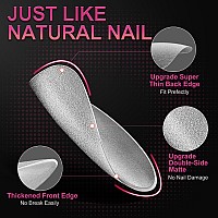 Hghdbt Medium Almond Nail Tips 300Pcs Upgraded Matte Soft Gel X Nail Tips Full Cover Acrylic Nail Tips Fake Nails Supplies Fal