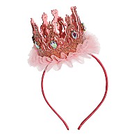 Ever Fairy Girls Shiny Crown Hairband Princess Girl Crown Headband Wedding Pink B