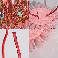 Ever Fairy Girls Shiny Crown Hairband Princess Girl Crown Headband Wedding Pink B