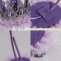 Ever Fairy Girls Shiny Crown Hairband Princess Girl Crown Headband Wedding Purple B