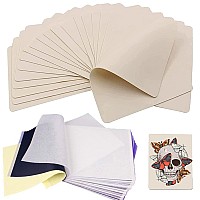 Yuelong 40Pcs Tattoo Skin Practice And Transfer Paper Kit Includes 10Pcs Double Sided Blank Fake Skin And 30Pcs Tattoo Stencil P