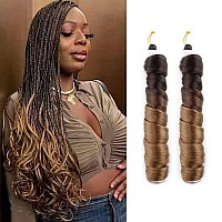 Mtmei Hair French Curly Braiding Hair For Box Braids 8 Packs 18 Inch 100Gpack Loose Wave Braiding Hair Crochet Spanish Curly Sp