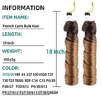 Mtmei Hair French Curly Braiding Hair For Box Braids 8 Packs 18 Inch 100Gpack Loose Wave Braiding Hair Crochet Spanish Curly Sp